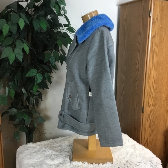 Nine West oversized belted moto jacket Large NWT - Picture 6 of 16